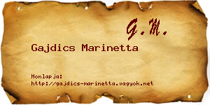 Gajdics Marinetta névjegykártya